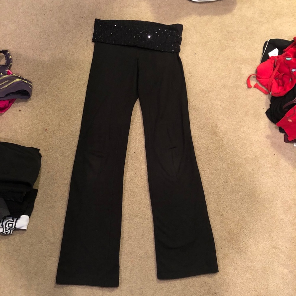 VS Pink Banded Bling Yoga Pants